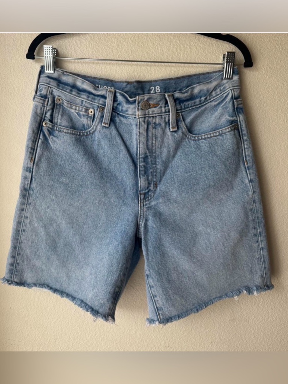 J.Crew Re-Imagined Mid-Length Denim Shorts Size 28